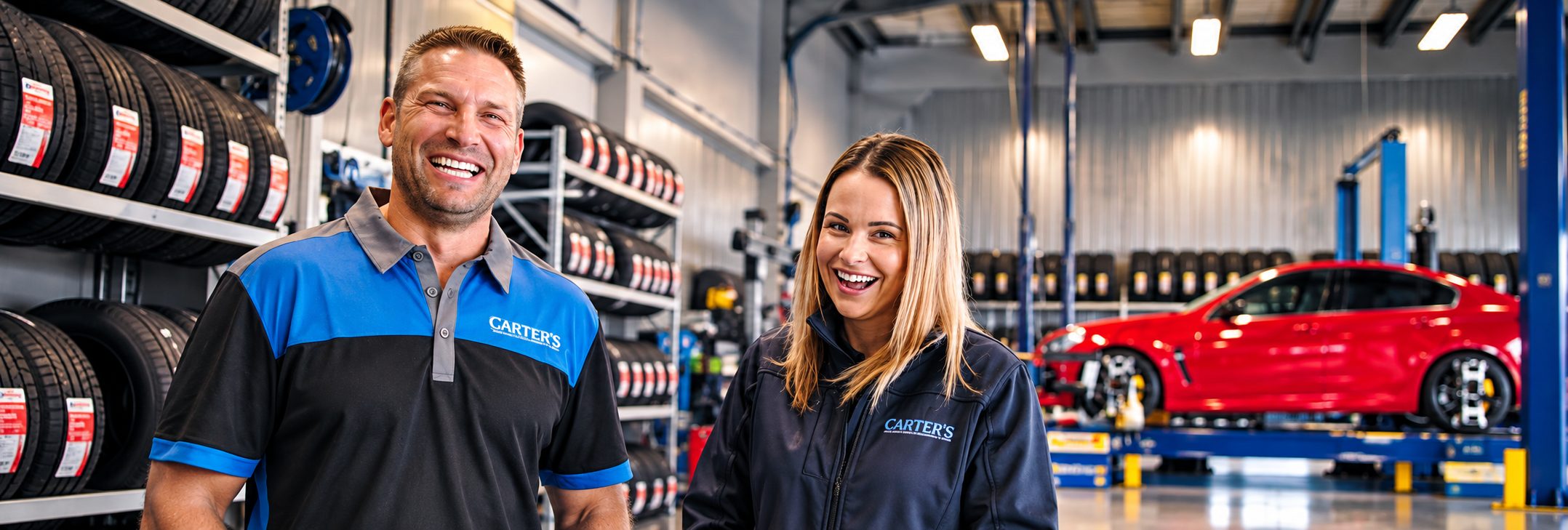 The Carter's team in the workshop